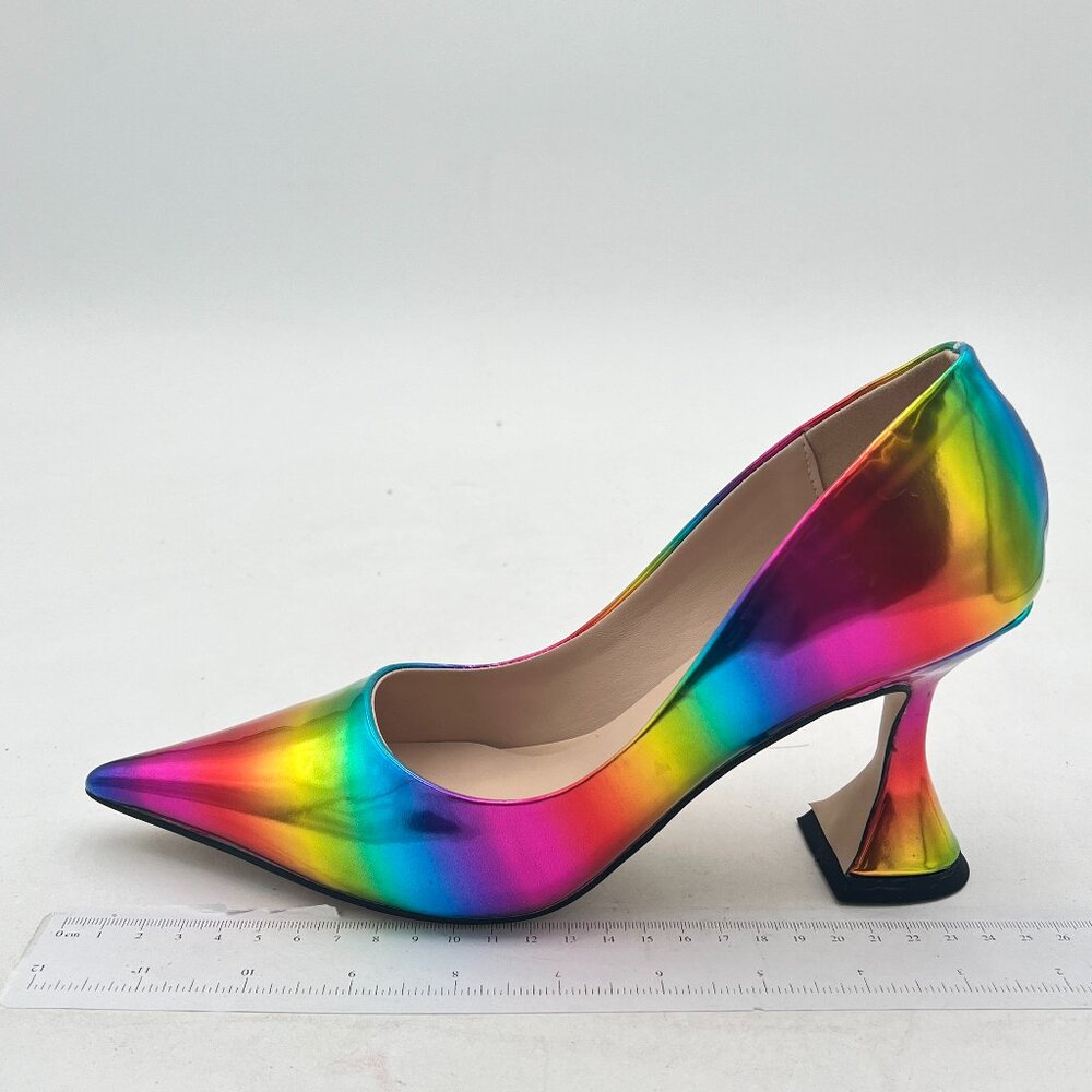 YDN Women Pointed Toe Slip on Pumps Special High Heel Shoe for Party Prom Dress